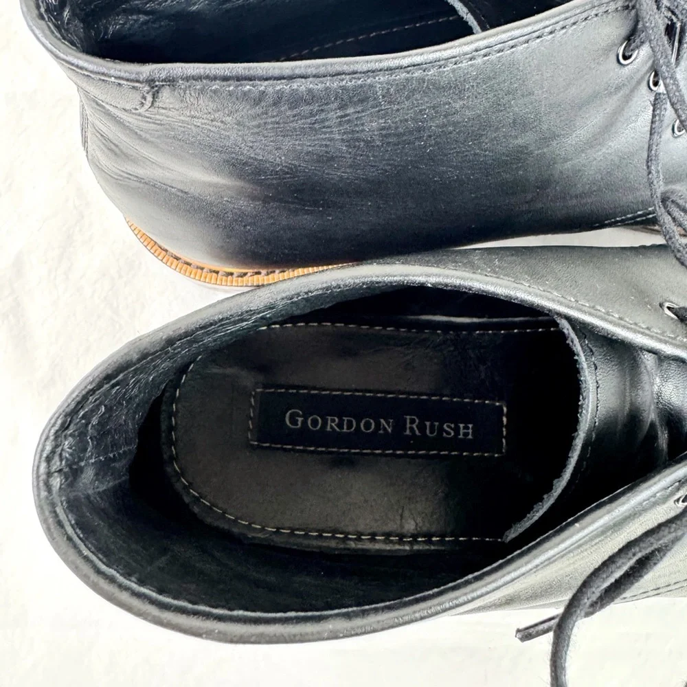 Gordon Rush Black Leather Chukka Boots
